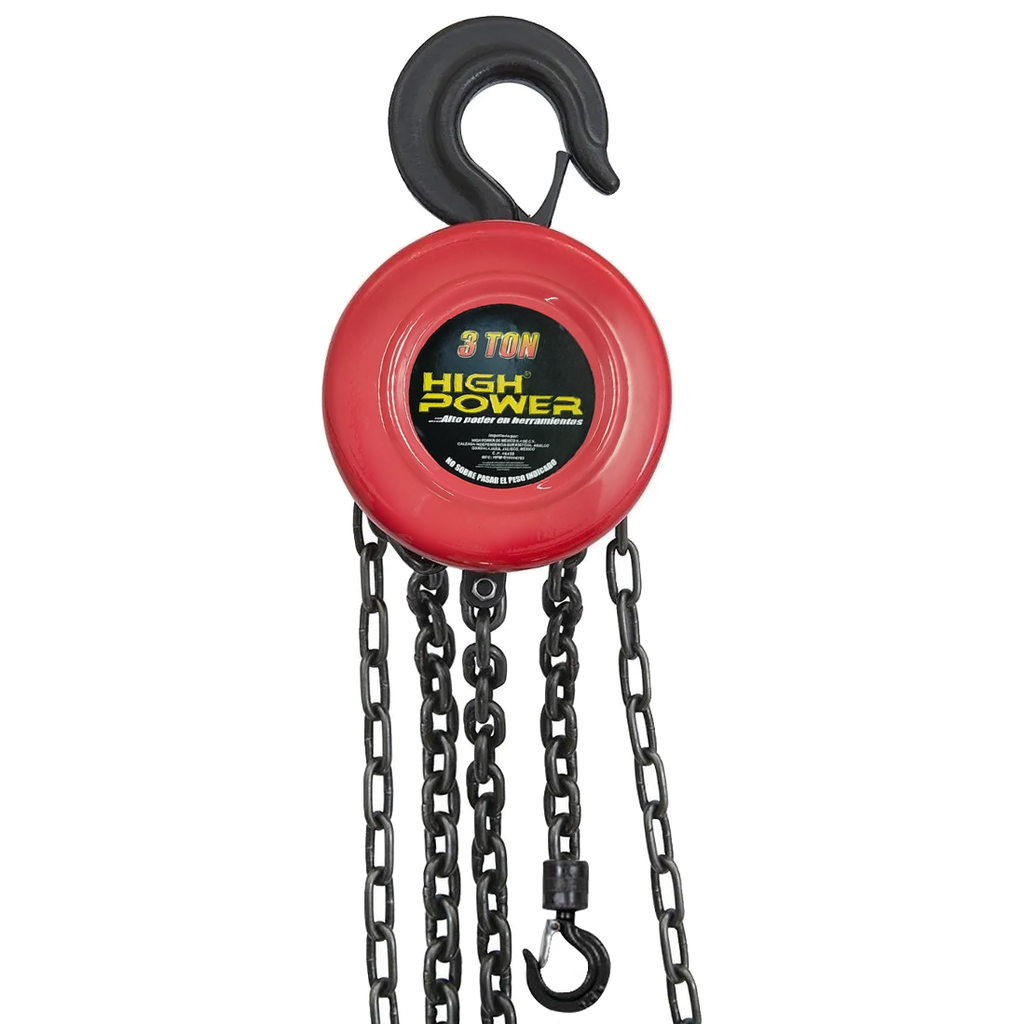 GARRUCHA 3 TON 3M DE CADENA HIGH POWER