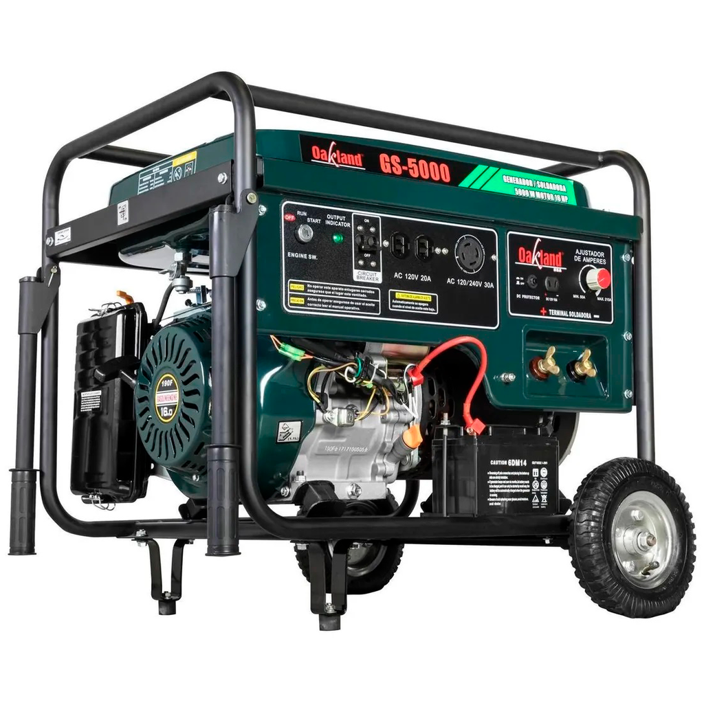 [OAKGS-5000] MOTOSOLDADORA 210A 5000W 16HP 3600RPM 4T 110-220V 60HZ 30L