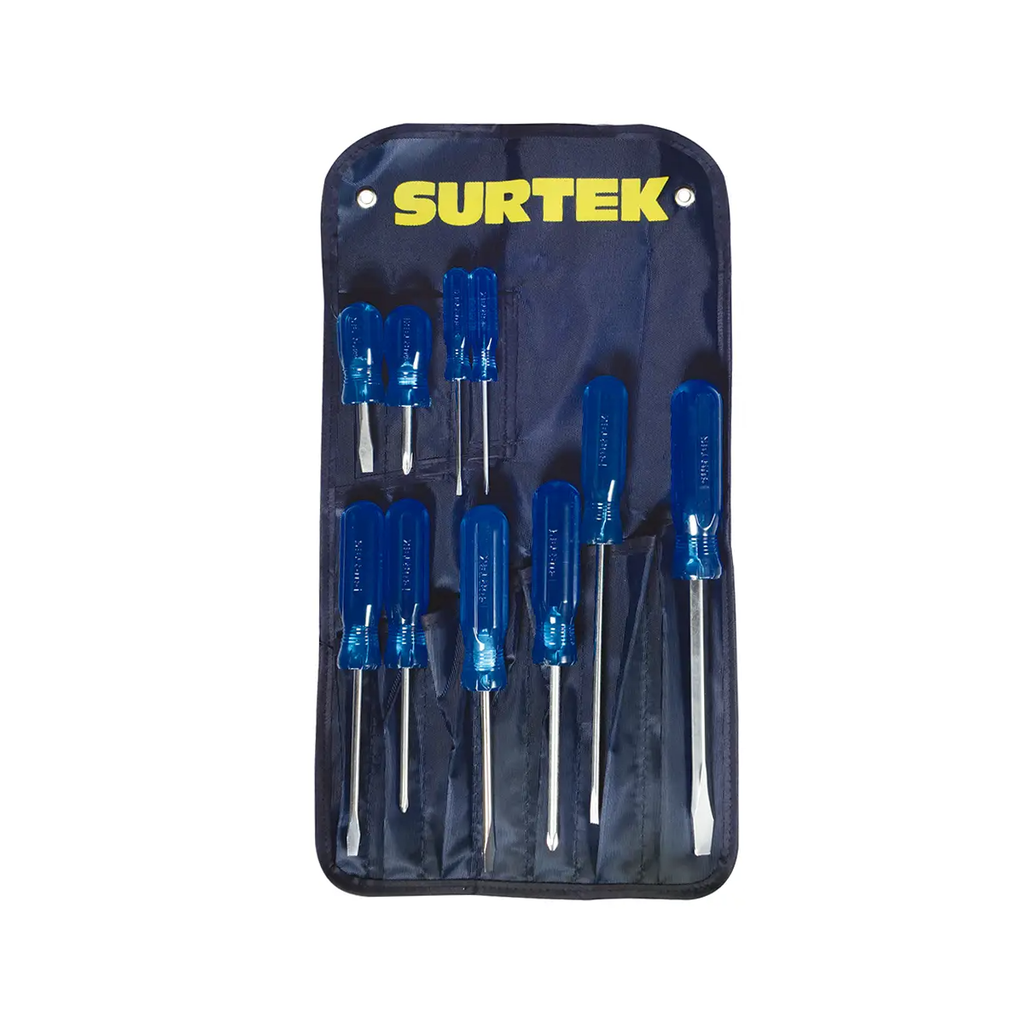 JUEGO DESTORNILLADORES 10 PZAS PROFESIONAL