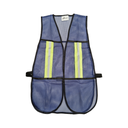 CHALECO MALLA AZUL REFLEJANTE VELCRO AJUSTE FRONTAL