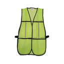 CHALECO MALLA VERDE REFLEJANTE VELCRO AJUSTE FRONTAL