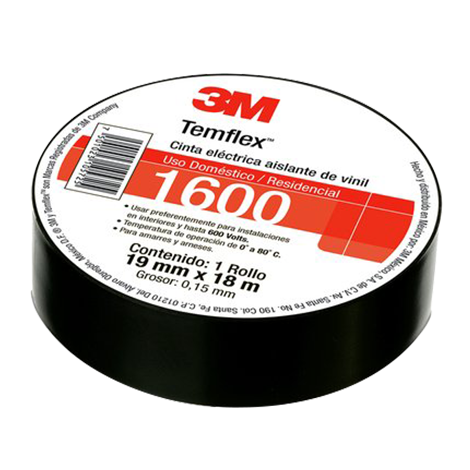 [3M-1600] CINTA AISLANTE PVC TEMFLEX (T6 1600 N)