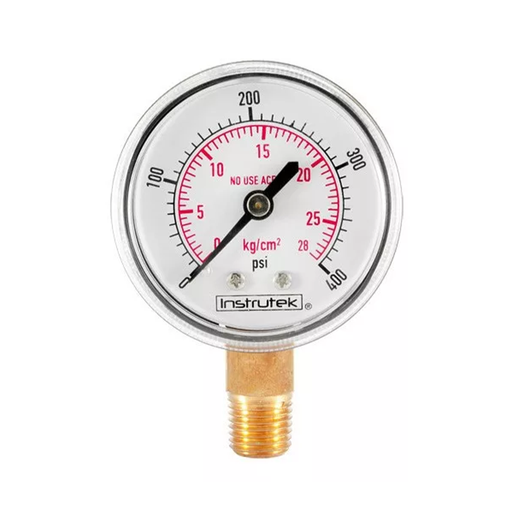 [AUM28] MANOMETRO 2" 28 KGS 1/4" ENTRADA BUTANO (0-400PSI) 51600N400