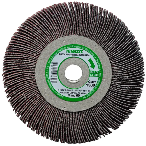 [AUS1388] RUEDA FLAP 4 1/2X3/4X5/8-11H G60 TENAZIT