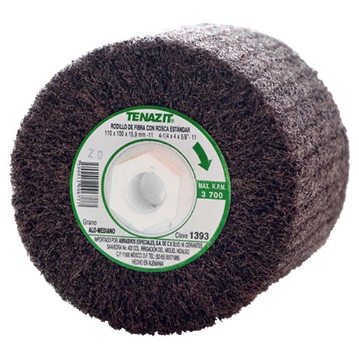 [AUS1393] RODILLO DE FIBRA 4 1/4X4X3/4 MEDIANO CON ROSCA 5/8