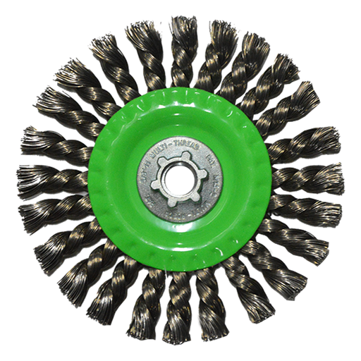 [AUS1578] CARDA CIRCULAR TRENZADA 6" X 0.020 BARRENO MULTIRROSCA AC