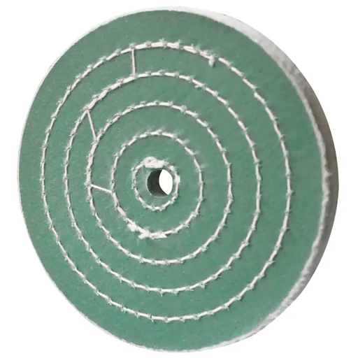 [AUS1619] RUEDA DE TELA VERDE DE 6" X 1/2" NO FERROSOS
