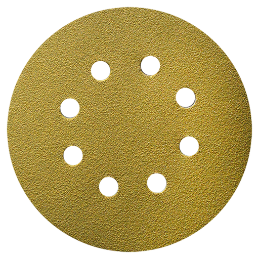 [AUS1735] DISCO DE LIJA DE 5" G. OA-120 RESP. PAPEL, VELCRO. C/8 HOYOS