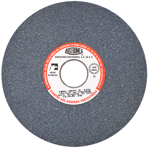 [AUS26] RUEDA PARA ESMERIL 7 X 1/2 X 1-1/4 G60 T1 GRIS ALTO RENDIMIENTO