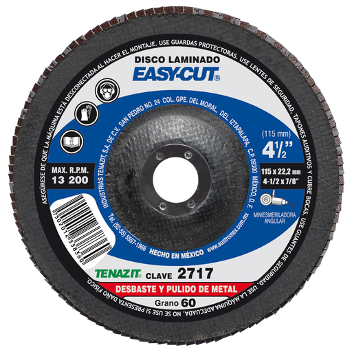 [AUS2717] DISCO LAMINADO T-29 4 1/2X7/8 GRANO 60 T29 EASY-CUT