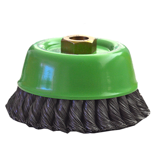 [AUS2854]  CARDA COPA TRENZADA 5X.020X5/8-11 ACERO AL CARBON