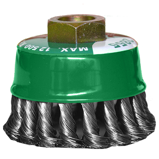 [AUS2855]  CARDA COPA TRENZADA 3X.014X5/8-11 ACERO AL CARBON