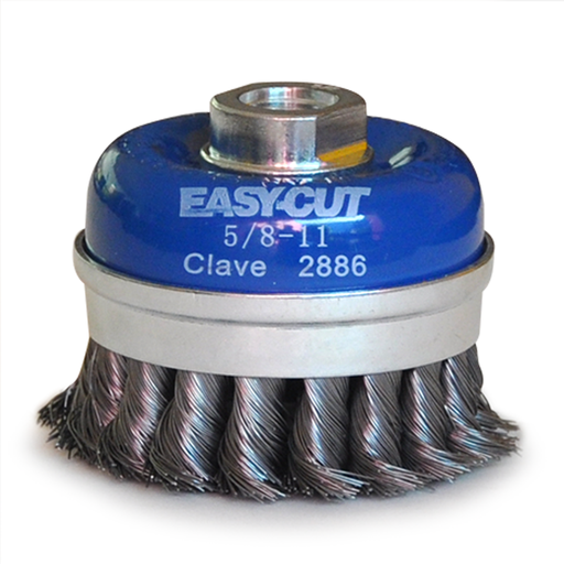 [AUS2886] CARDA COPA TRENZADA 3" X 0.014 X ROSCA 5/8" ACERO AL CARBON