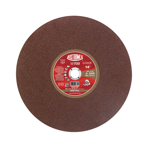 [AUS733] DISCO DE CORTE 14" X 1/8" X 1" METAL USO GENERAL