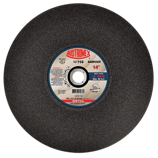 [AUS758] DISCO CORTE 14 CORTE RAPIDO METAL SOLIDOS