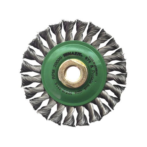 [AUS975]  CARDA CIRCULAR TRENZADA 4X.014 ACERO AL CARBON MULTIROSCA 
