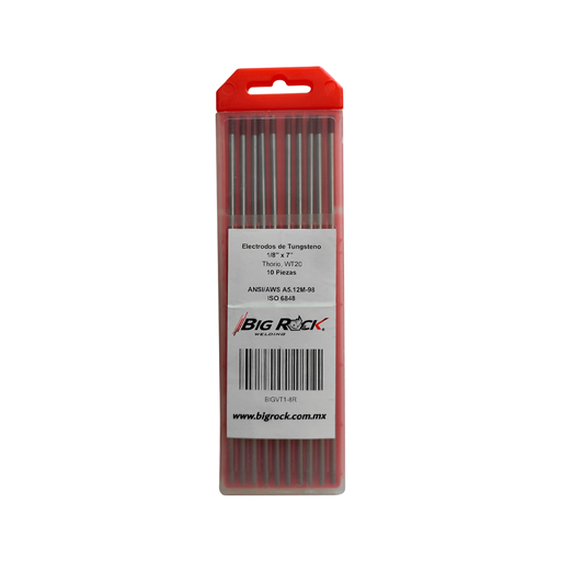 [BIGVT1-8R] VARILLA DE TUNGSTENO 1/8" X 7" 2% THORIO