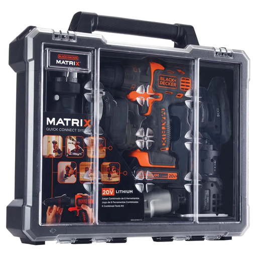 [BLABDCDMT1206KI] KIT INALAMBRICO 20V 6 ACC TALADRO, ATORNILLADOR (HOMEDEPOT)