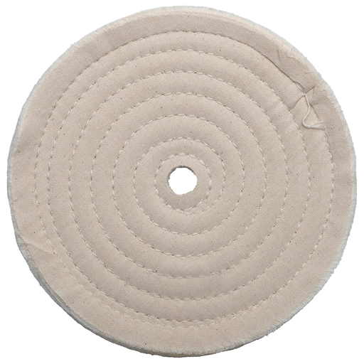 [CINRLB6] RUEDA DE LONA BLANCA DE 6" BARRENO DE 1/2"