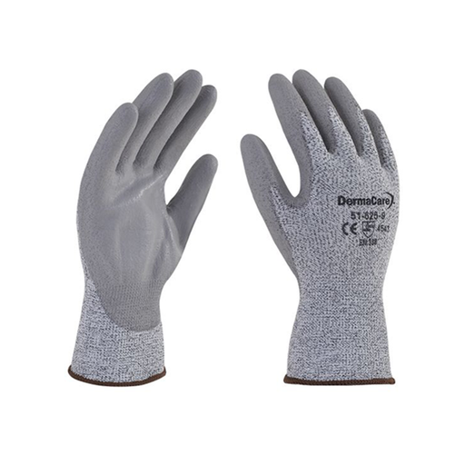 [DER51-625-8] GUANTE ANTICORTE POLIET. AD C/FIBRA DE VID. NIVEL 5. #8