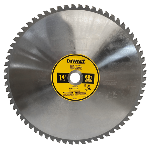 [DEWDW7747] DISCO METALICO DE 14" X 1" X 66D MAX RPM 1800 12% CARBURO T.