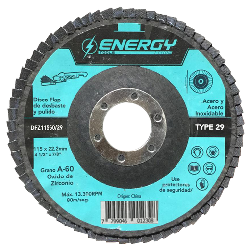 [ENE11560] DISCO LAMINADO 4 1/2" G°60 ZIRCONIA