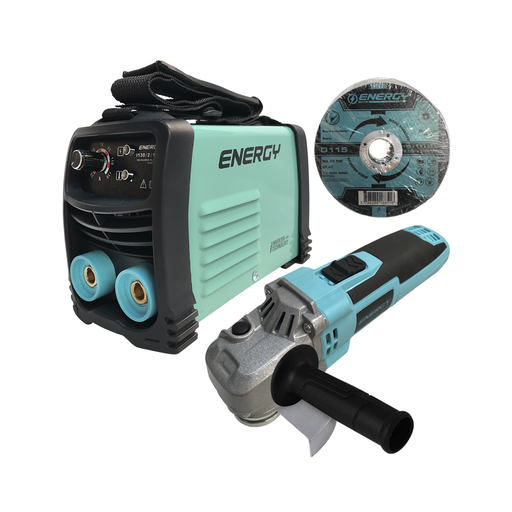 [ENE130KIT] SOLDADORA INVERSOR ENE130MINI 110V + MINI ENEAG15 +10 DISCOS