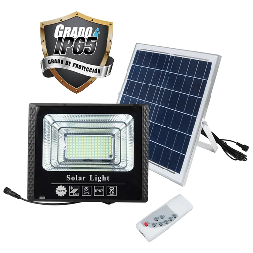 [HIGRS-2001] REFLECTOR LED C/PANEL SOLAR CONSUME 200 W ILUMINA 18000 LM