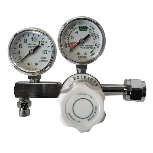 [KIMYR-87A] REGULADOR OXIGENO MEDICINAL GDE CGA-540 0-15LPM P/HUMIDIF