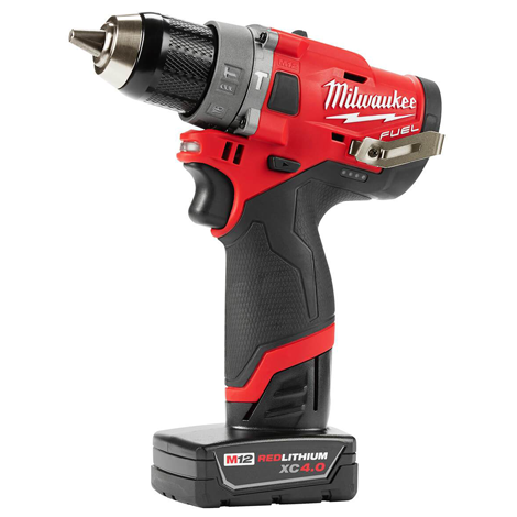 [MIL2504-22] TALADRO ROTOMARTILLO 1/2 12V 2.0 AH (CLIP/CARGADOR/BATERIAS)