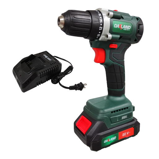 [OAKTI-1400KIT] TALADRO/ATORNILLADOR 3/8" 20V Li-Ion 400/1400RPM (BAT/CAR)