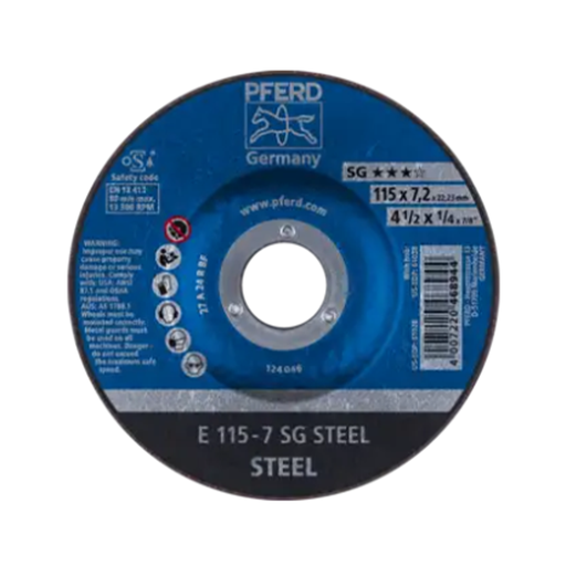 [PFE468944] DISCO T-27 4.1/2"X1/4"X7/8" PARA DESBASTE DE METAL (SG-E)