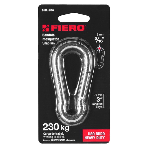 [TRUBMA-5/16] BANDOLA MOSQUETON DE ACERO 5/16" (44039)