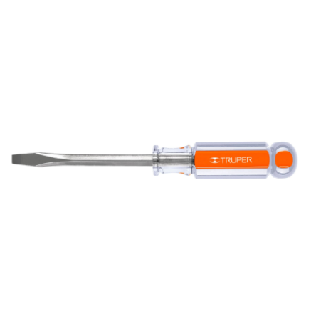 [TRUDC-1/4X4] DESARMADOR PLANO BARRA CUAD. 1/4" X 4" MANGO ASETATO (14092)
