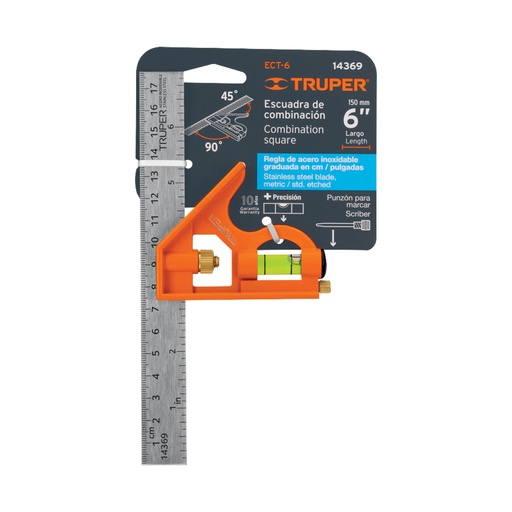 [TRUECT-6] ESCUADRA DE COMBINACION 6" PROFESIONAL (14369) PZA