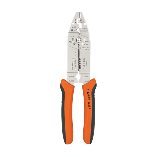 [TRUPE-CA-9] PINZA PELA CABLES 9" C/CUCHILLAS P/CORTE (17353)