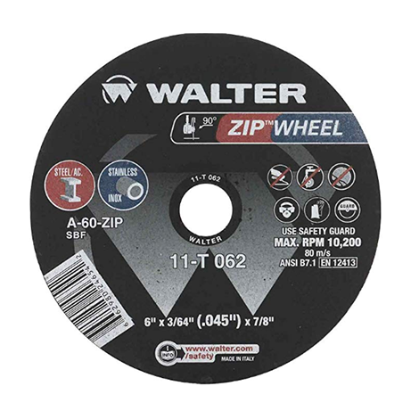 [WAL11T062] DISCO CORTE T41 6 X 3/64 X 7/8 ACERO INOXIDABLE ZIPCUT