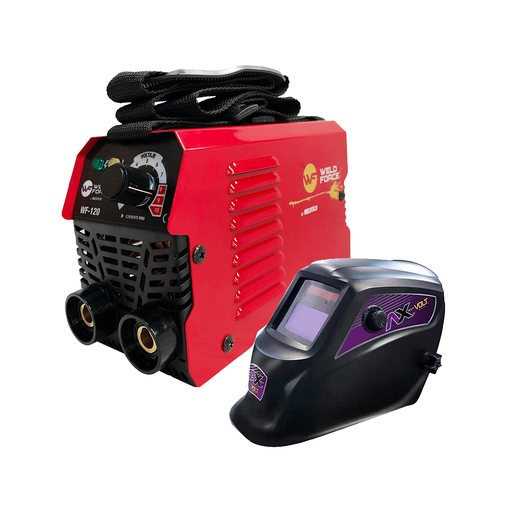 [WED120MINIKIT] INVERSOR 110 AMP 110V MMA WELDFORCE (WF-120) + CARETA