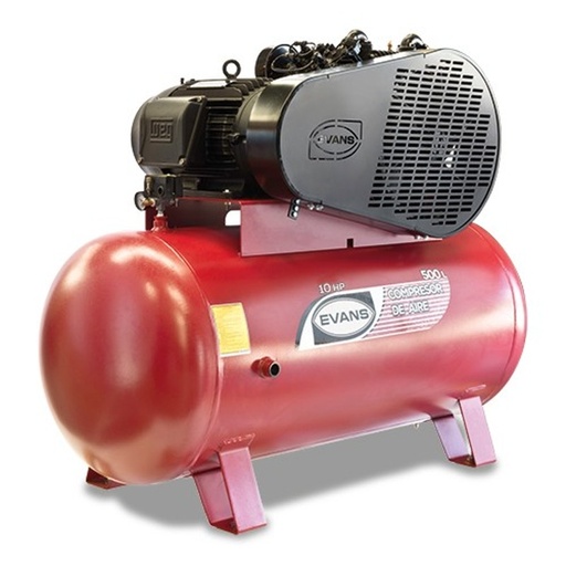 [EVA460ME1000-50] COMPRESOR DE BANDA 220V 1750 REVOLUCIONES POR MINUTO 10 HP 500L 150PSI HO