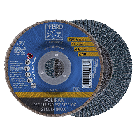 [PFE377369] DISCO LAMINADO 4-1/2" X 7/8" G80 ZIRC POLIFAN(096390/760413)