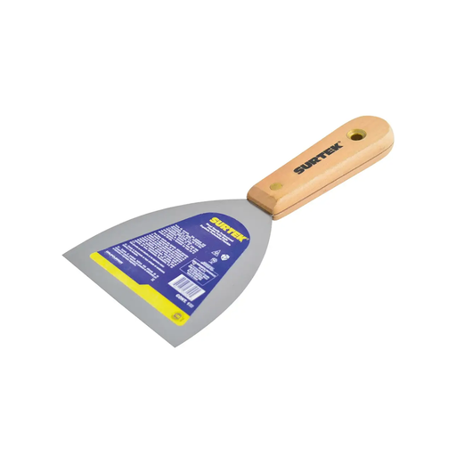 [SUR123104] ESPATULA 4" FLEXIBLE CON MANGO DE MADERA PZA