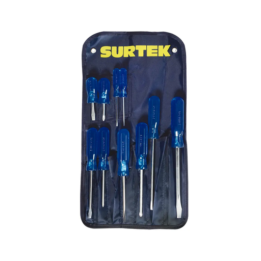 [SURD02P] JUEGO DESTORNILLADORES 10 PZAS PROFESIONAL
