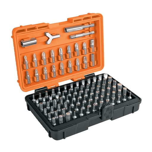 [TRUPUN-100] JUEGO DE 100 PUNTAS MIXTAS LARGO 1" ESTUCHE PLASTICO (17794)