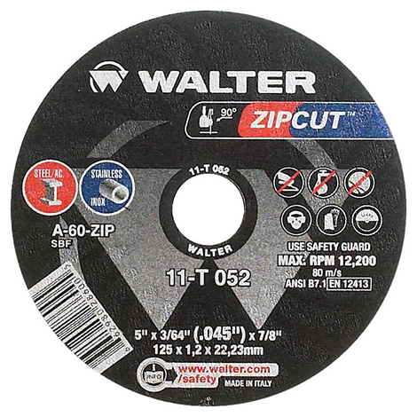 [WAL11T052] DISCO DE CORTE ZIPCUT 5"X3/64X7/8"